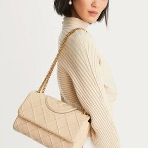 Tory Burch Fleming Soft Convertible Leather Shoulder Bag